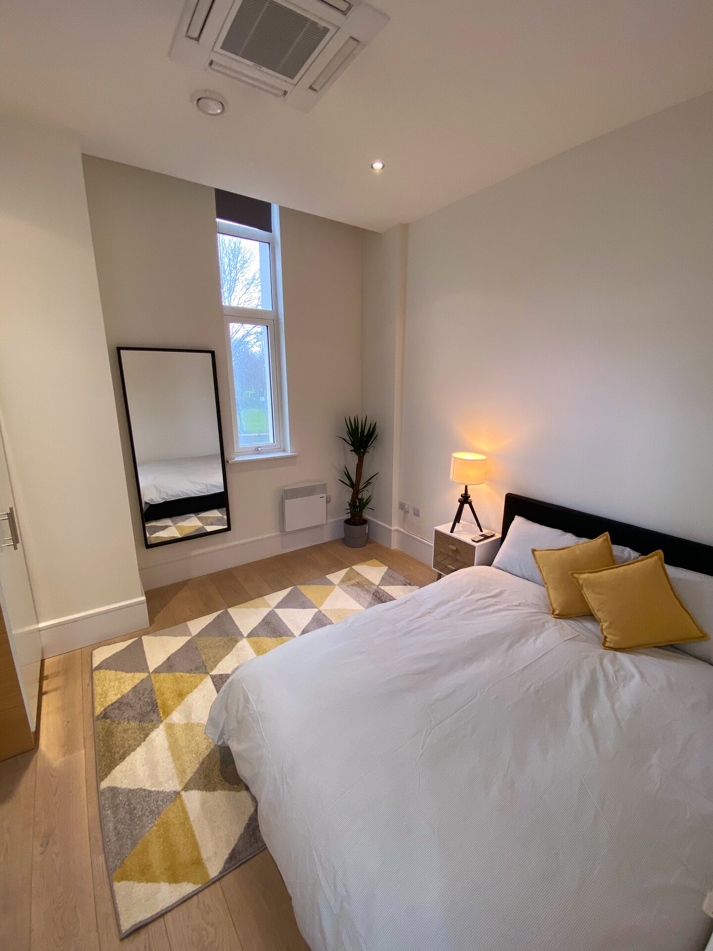 Bedroom with park views